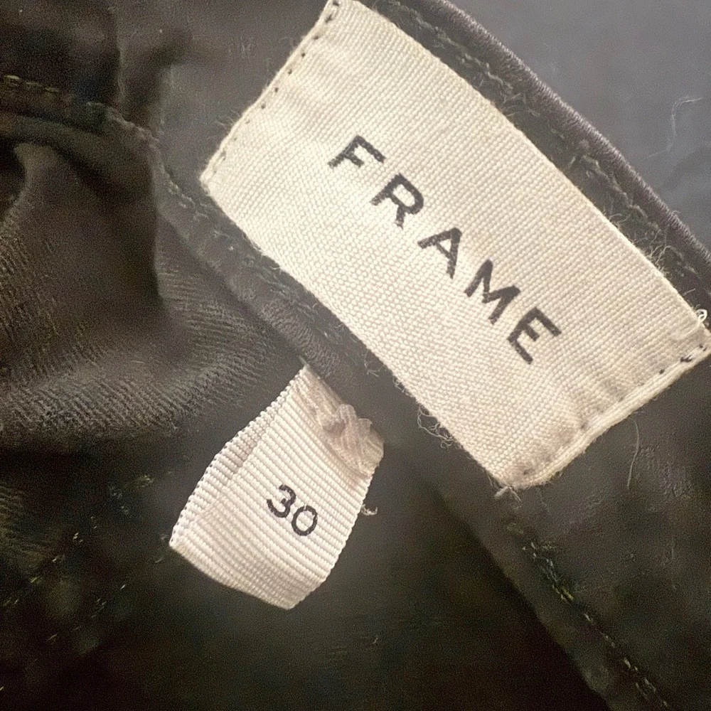 Frame “Le High Skinny” Black High Rise Ankle Jeans, Sz 30